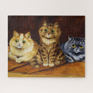 Three Cats on a Persian Rug by Louis Wain Jigsaw Puzzle