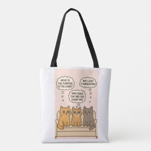 Three Cats on Couch Tote Bag