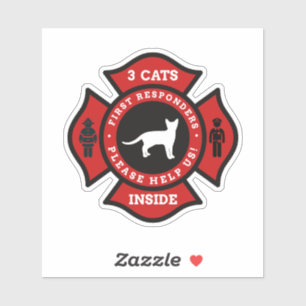 Three Cats Pet Alert For Fire Department
