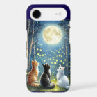 Three Cats Under the Full Moon