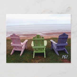 Three chairs postcard