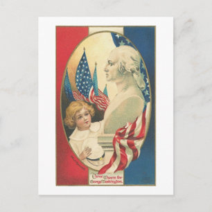 Three Cheers for George Washington Postcard