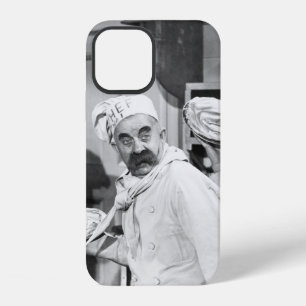 Three chefs holding pies for a fight in the kitche iPhone 12 case