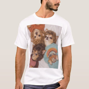 Three Chihuahua Friends with Big 1980s Hair T-Shirt