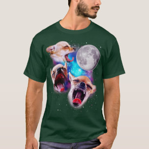 Three Chihuahuas Howl at the Moon T-Shirt