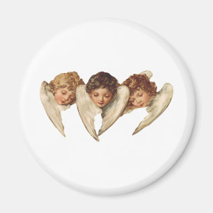 Three Child Angels - Vintage Kitsch Art Magnet