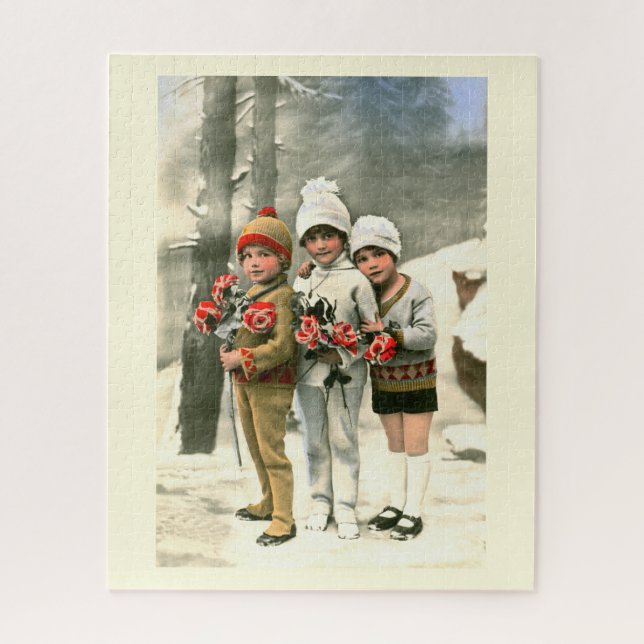 Three children jigsaw puzzle (Vertical)