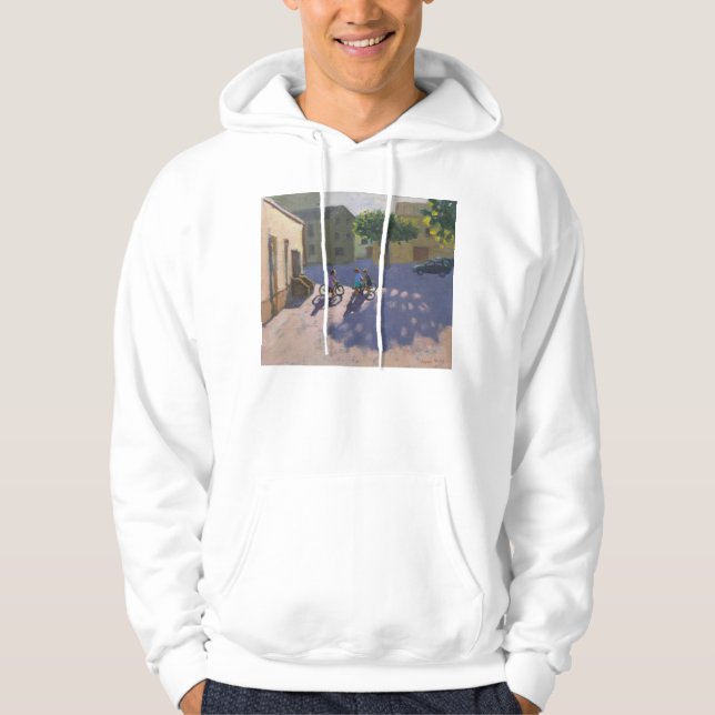 Three children with bicycles Spain Hoodie (Front)
