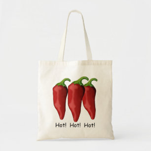 Three chili peppers tote bag
