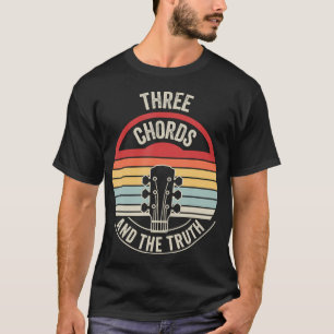 Three Chords And The Truth Guitar Music T-Shirt