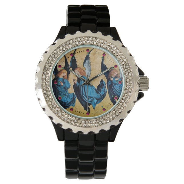 THREE CHRISTMAS ANGELS IN BLUE WATCH (Front)
