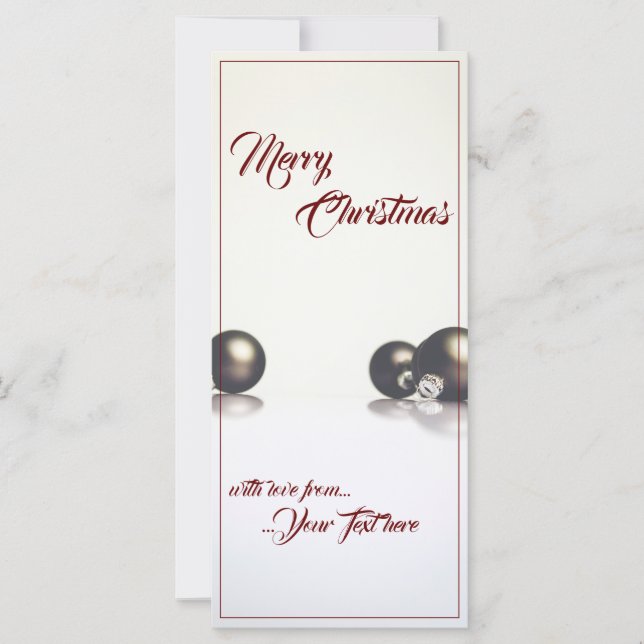 Three christmas balls in front of light background (Front)