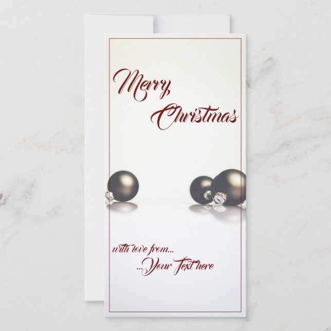 Three christmas balls in front of light background (Front)