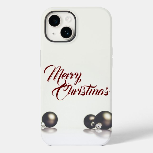 Three christmas balls in front of light background Case-Mate iPhone case (Back)