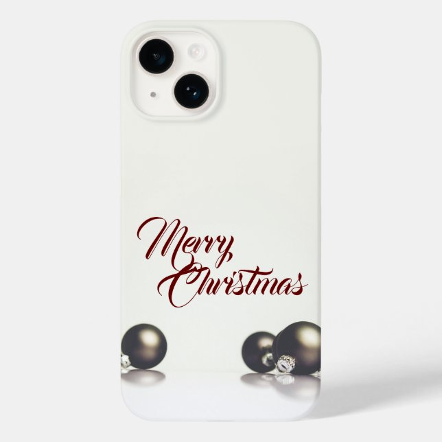 Three christmas balls in front of light background Case-Mate iPhone case (Back)