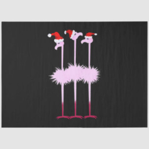 Three Christmas Flamingo Tissue Paper