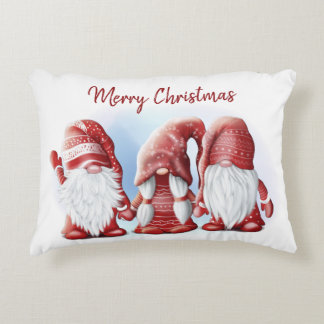 Three Christmas funny gnomes Coffee Mug Stone Magn Accent Pillow