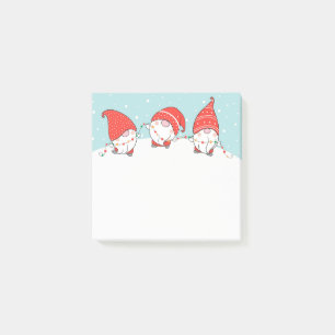 Three Christmas Gnomes Elves Post-It Notes