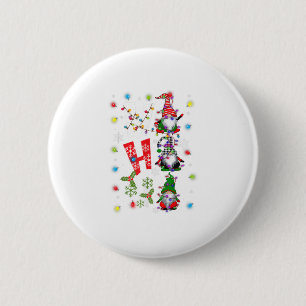 Three Christmas Gnomes Ho-Ho-Ho - Gar 2 Inch Round Button