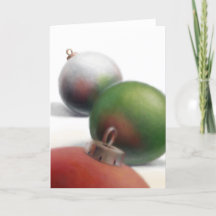 Three Christmas Ornaments 2 - Greeting Card
