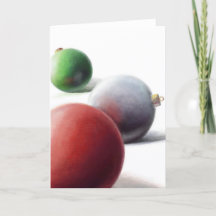 Three Christmas Ornaments - Greeting Card