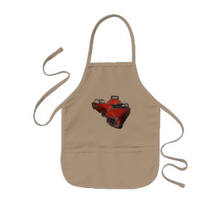 Three Classic Classy Red Cars, Kids Apron