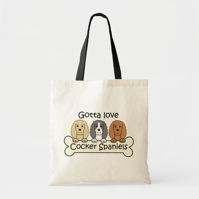Three Cocker Spaniels Tote Bag (Front)
