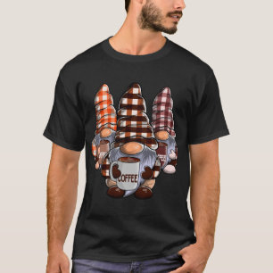 Three Coffee Gnomes, Gnome Coffee Lovers, Funny Co T-Shirt