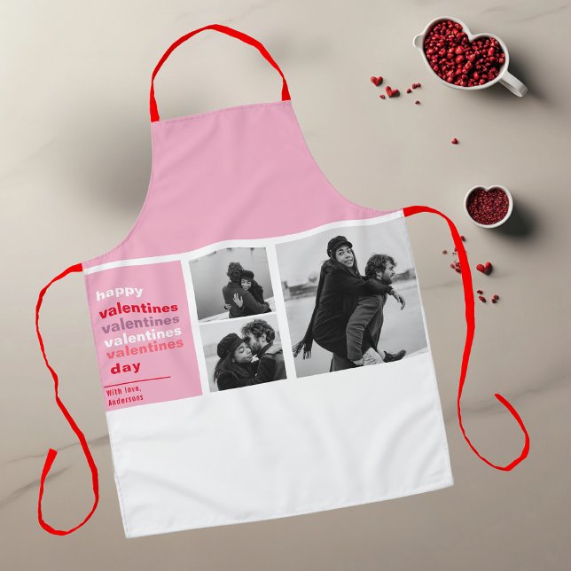  Three Collage Photo | Colourful Valentines Gift Apron (Creator Uploaded)