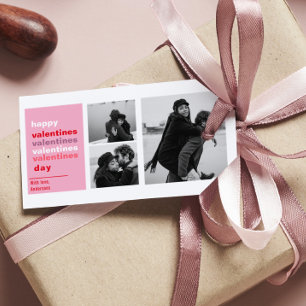  Three Collage Photo   Colourful Valentines Gift Tags