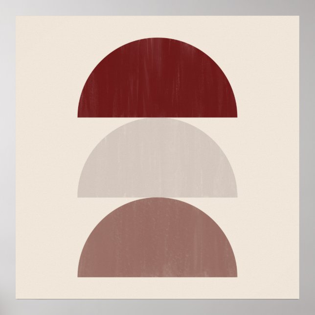 Three Color Painted Crescents 01 Poster (Front)