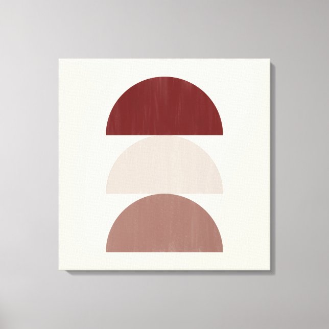 Three Colour Painted Crescents 01 Canvas Print (Front)
