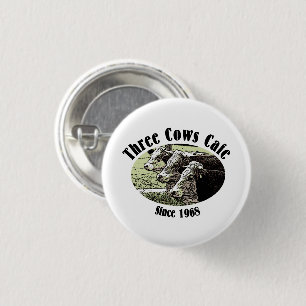 Three Cows Cafe, MECP Fictional Diner 1 Inch Round Button