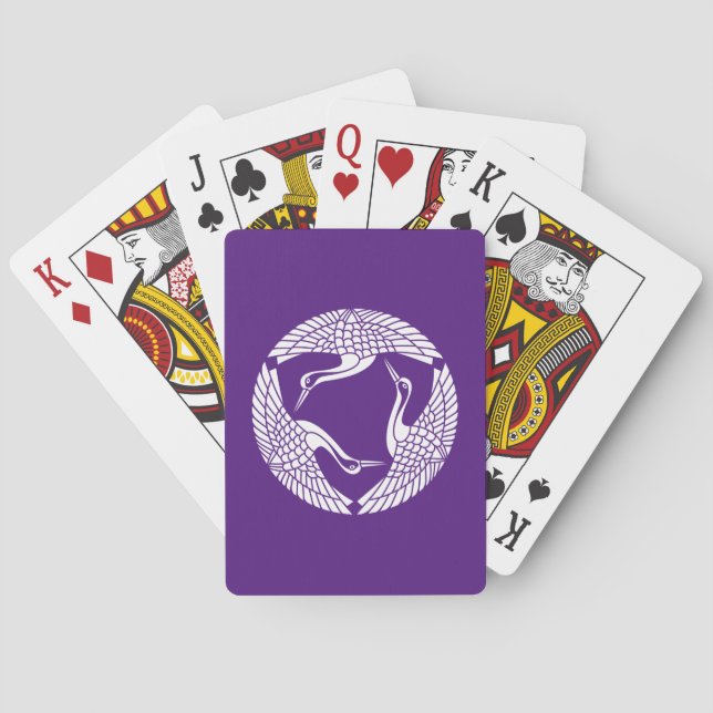 Three Crane Magnet Playing Cards (Back)