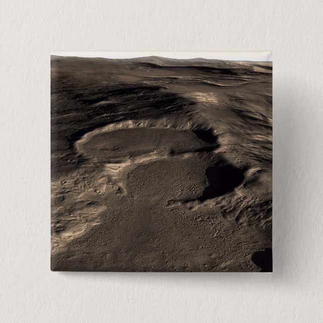 Three craters in the eastern Hellas region of M 2 Inch Square Button (Front)