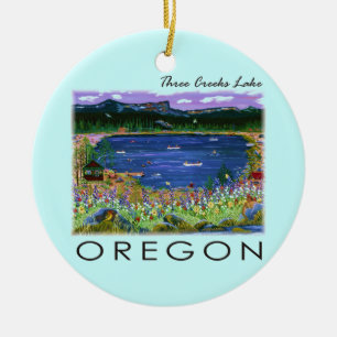 Three Creeks Lake Ceramic Ornament