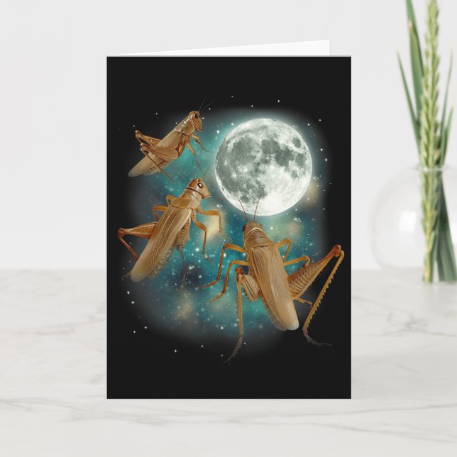 Three Cricket Moon 3 Insect Howling Meme Magic Cur Card (Front)