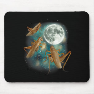 Three Cricket Moon 3 Insect Howling Meme Magic Cur Mouse Pad