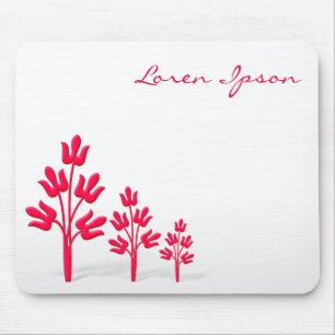 Three Crimson Trees Mouse Pad