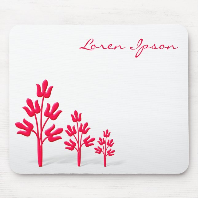 Three Crimson Trees Mouse Pad (Front)
