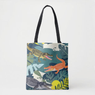 Three Crocodiles Tote Bag