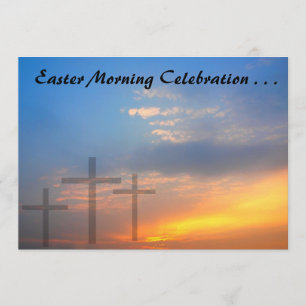 Three Crosses and Sunrise Invitation