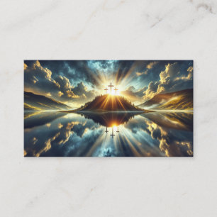 Three Crosses at a Lake  Business Card