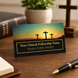 Three Crosses Church Pastor Business Cards