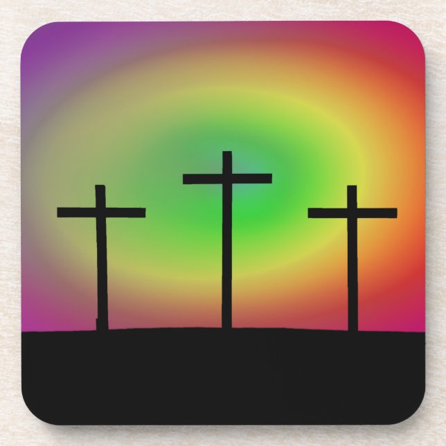 Three crosses glow coaster (Front)