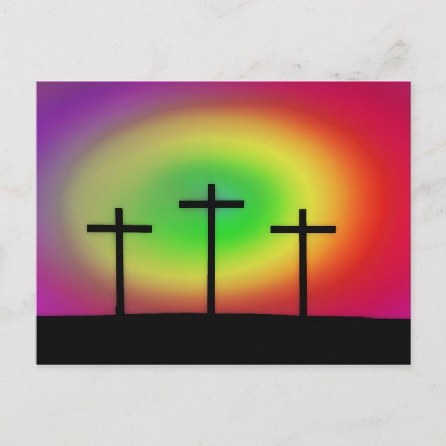 Three Crosses glow Postcard (Front)