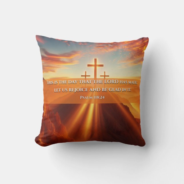 Three Crosses in the Desert  Throw Pillow (Front)