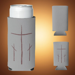 Three Crosses on Calvary Seltzer Can Cooler