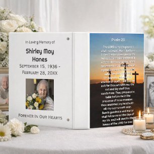Three Crosses Psalm 23 Sunset Memorial Photo Album Binder