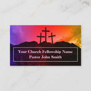 Three Crosses Rainbow Mountain Church Business Card